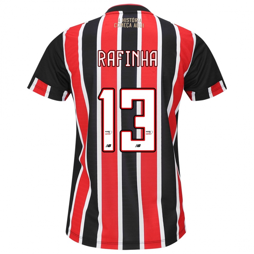 Niño Camiseta Rafinha #13 Negro Rojo Blanco 2ª Equipación 2024/25 La Camisa México