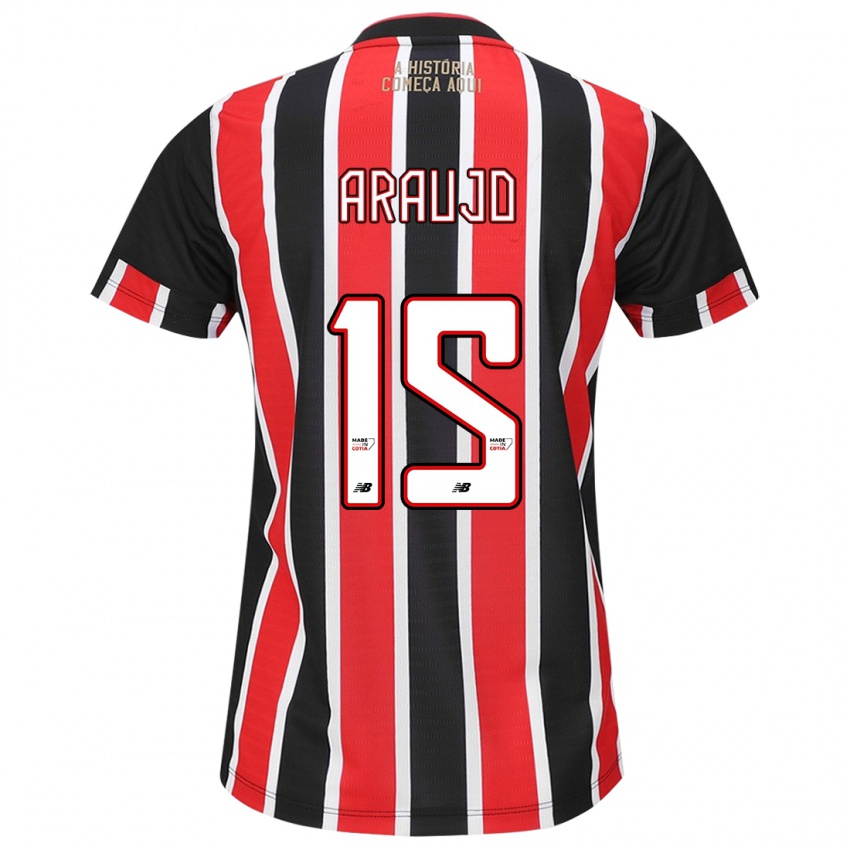 Niño Camiseta Michel Araújo #15 Negro Rojo Blanco 2ª Equipación 2024/25 La Camisa México