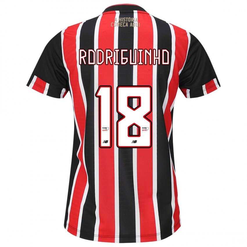 Niño Camiseta Rodriguinho #18 Negro Rojo Blanco 2ª Equipación 2024/25 La Camisa México