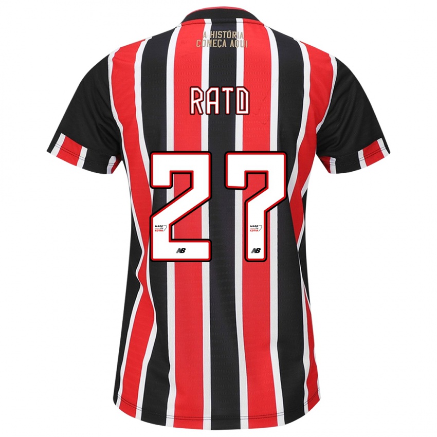 Niño Camiseta Wellington Rato #27 Negro Rojo Blanco 2ª Equipación 2024/25 La Camisa México