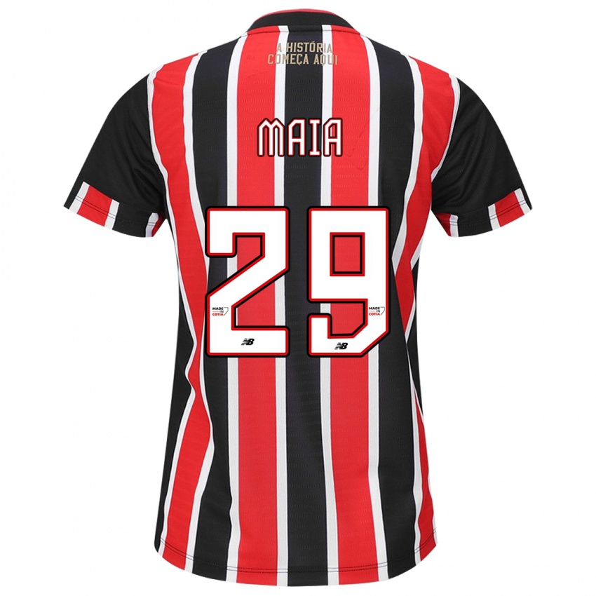 Niño Camiseta Pablo Maia #29 Negro Rojo Blanco 2ª Equipación 2024/25 La Camisa México