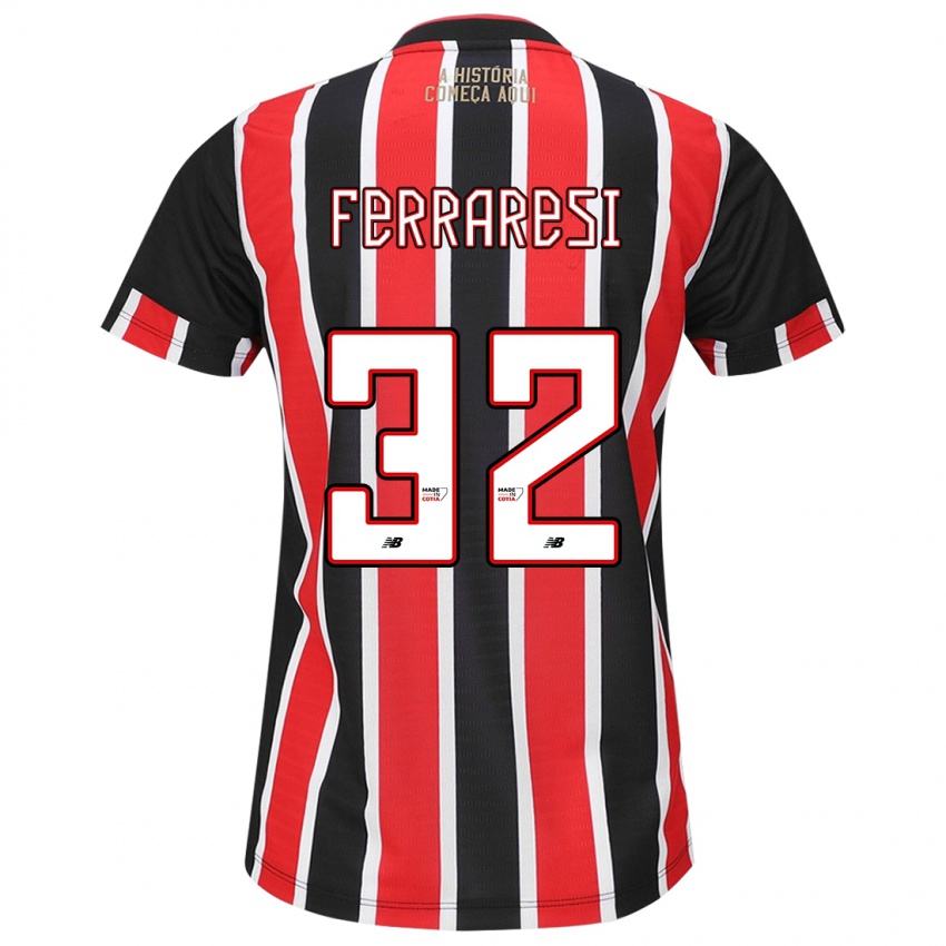 Niño Camiseta Nahuel Ferraresi #32 Negro Rojo Blanco 2ª Equipación 2024/25 La Camisa México