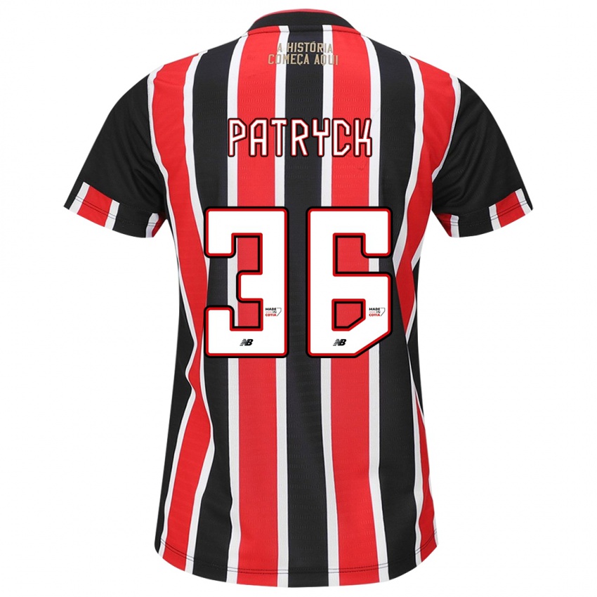 Niño Camiseta Patryck #36 Negro Rojo Blanco 2ª Equipación 2024/25 La Camisa México