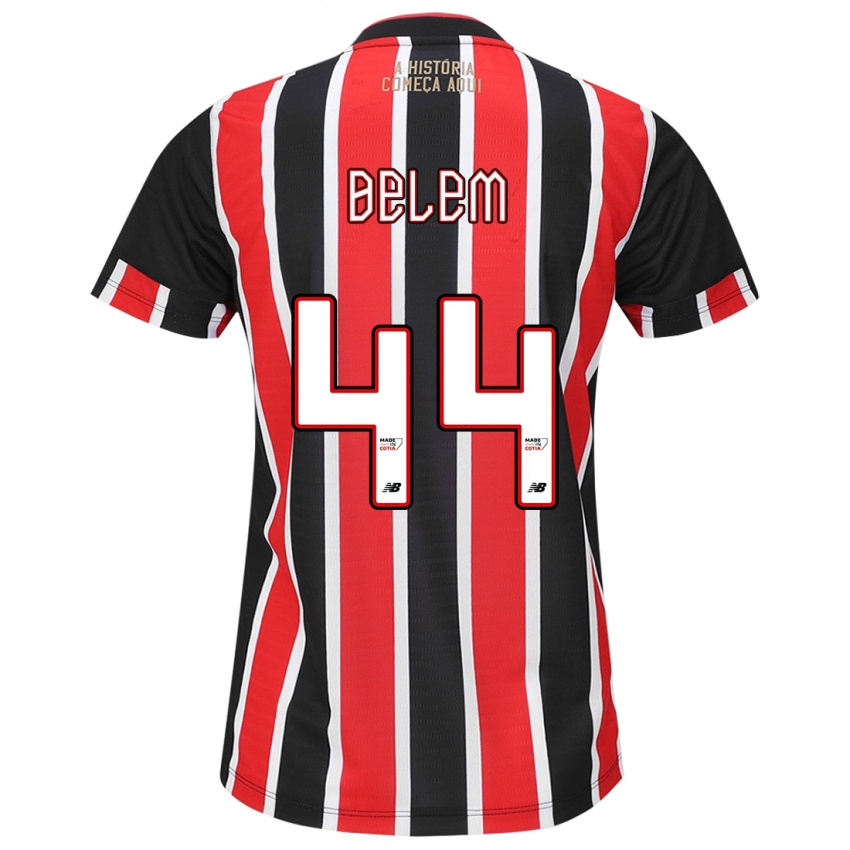 Niño Camiseta Matheus Belém #44 Negro Rojo Blanco 2ª Equipación 2024/25 La Camisa México