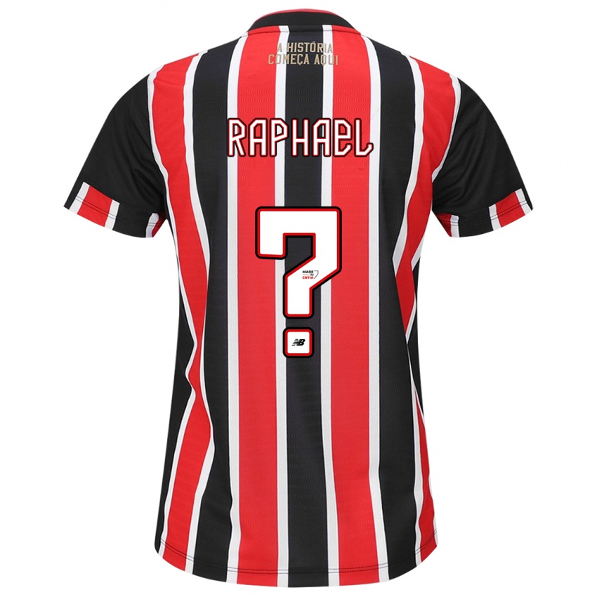 Niño Camiseta Raphael #0 Negro Rojo Blanco 2ª Equipación 2024/25 La Camisa México