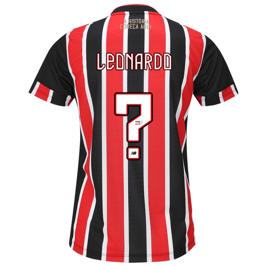 Niño Camiseta Hugo Leonardo #0 Negro Rojo Blanco 2ª Equipación 2024/25 La Camisa México