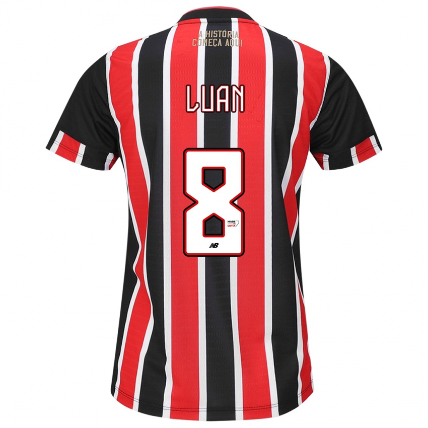 Niño Camiseta Luan #8 Negro Rojo Blanco 2ª Equipación 2024/25 La Camisa México