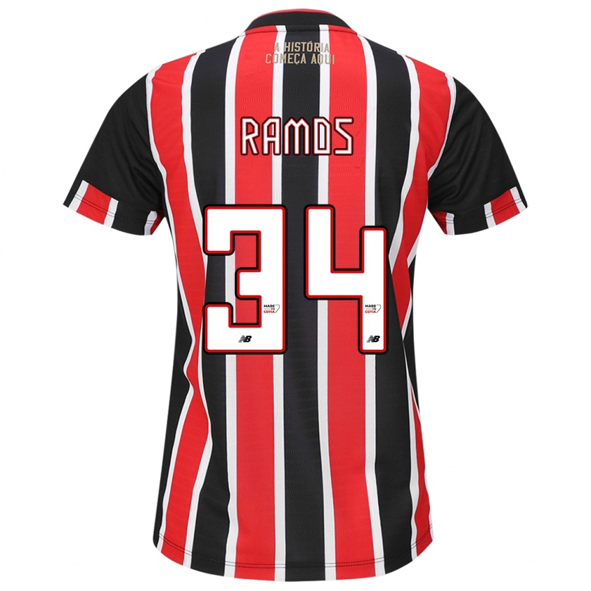 Niño Camiseta Raí Ramos #34 Negro Rojo Blanco 2ª Equipación 2024/25 La Camisa México