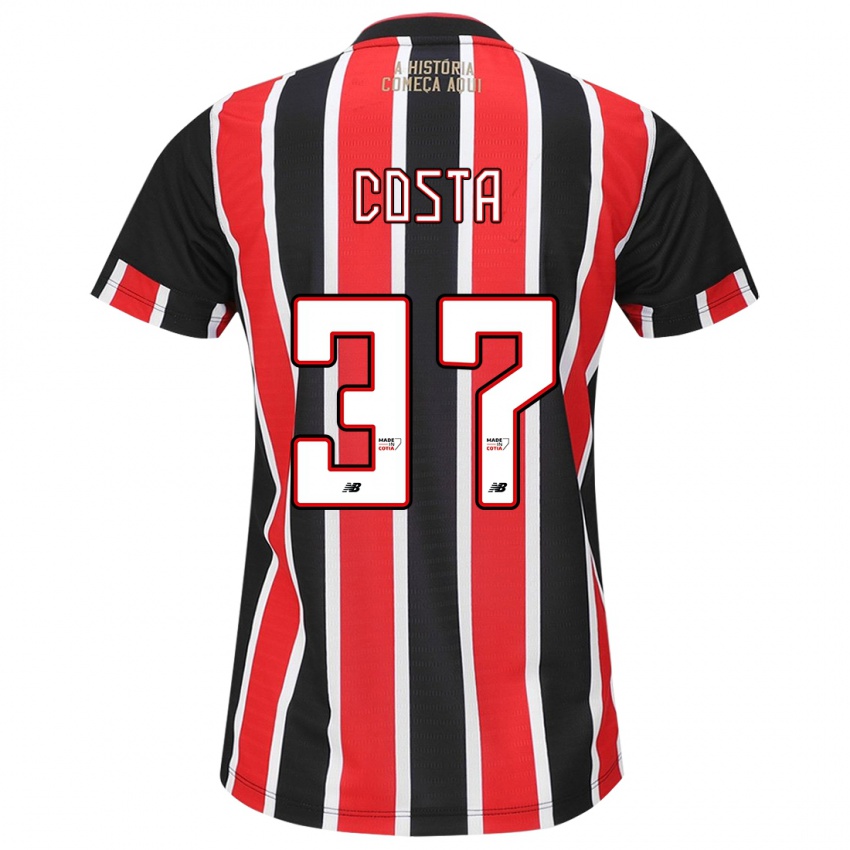 Niño Camiseta Talles Costa #37 Negro Rojo Blanco 2ª Equipación 2024/25 La Camisa México