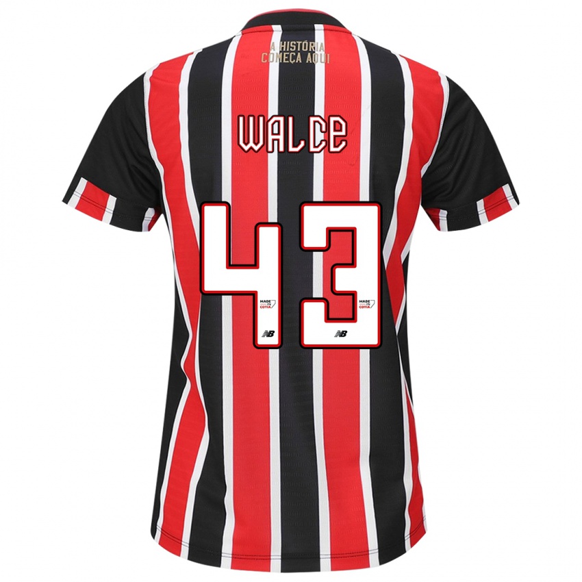 Niño Camiseta Walce #43 Negro Rojo Blanco 2ª Equipación 2024/25 La Camisa México