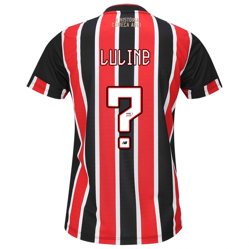 Niño Camiseta Jonathan Luline #0 Negro Rojo Blanco 2ª Equipación 2024/25 La Camisa México