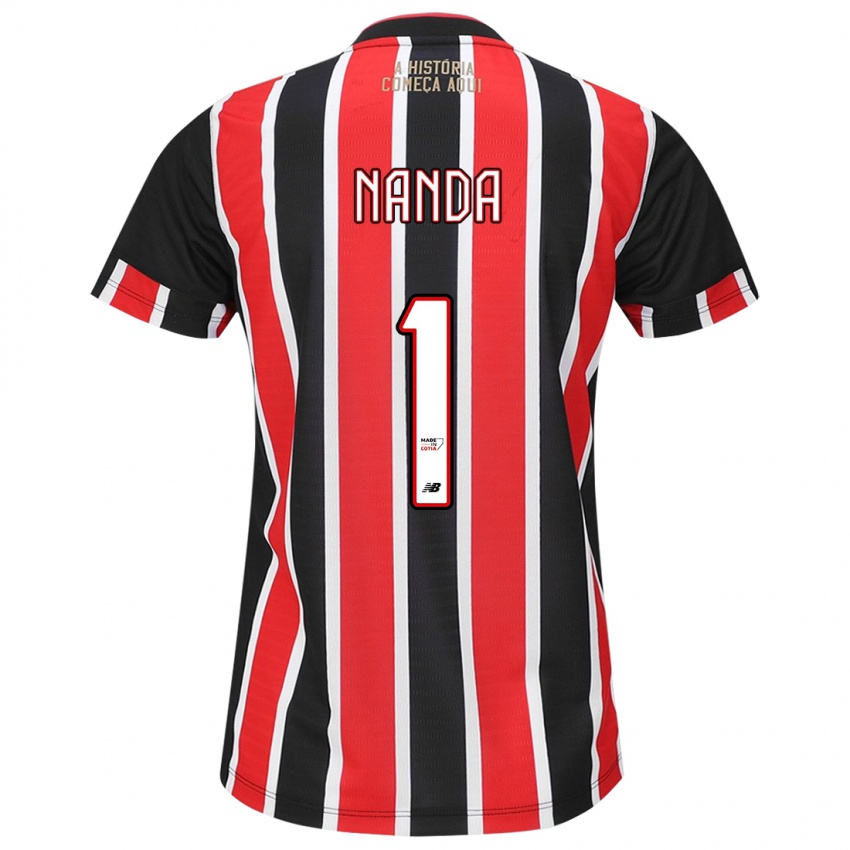 Niño Camiseta Nanda #1 Negro Rojo Blanco 2ª Equipación 2024/25 La Camisa México