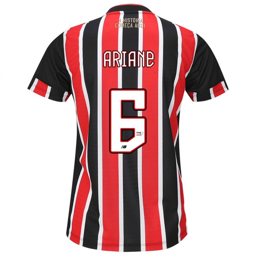 Niño Camiseta Ariane #6 Negro Rojo Blanco 2ª Equipación 2024/25 La Camisa México