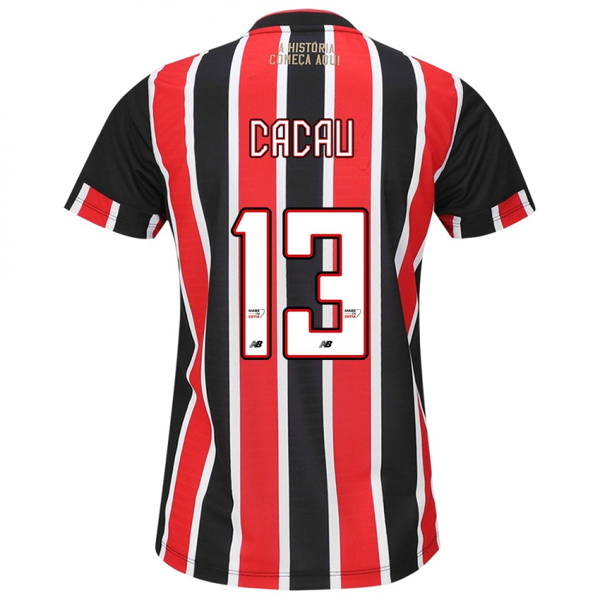 Niño Camiseta Cacau #13 Negro Rojo Blanco 2ª Equipación 2024/25 La Camisa México