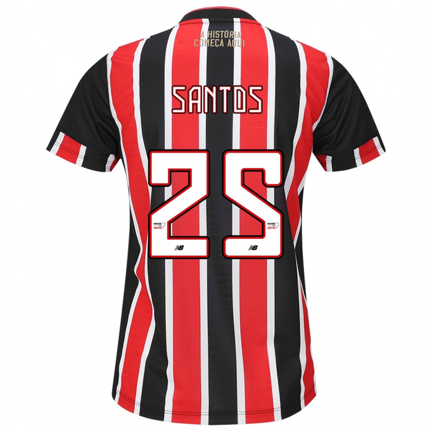 Niño Camiseta Mariana Santos #25 Negro Rojo Blanco 2ª Equipación 2024/25 La Camisa México