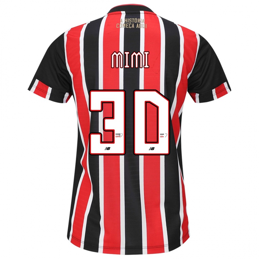 Niño Camiseta Mimi #30 Negro Rojo Blanco 2ª Equipación 2024/25 La Camisa México