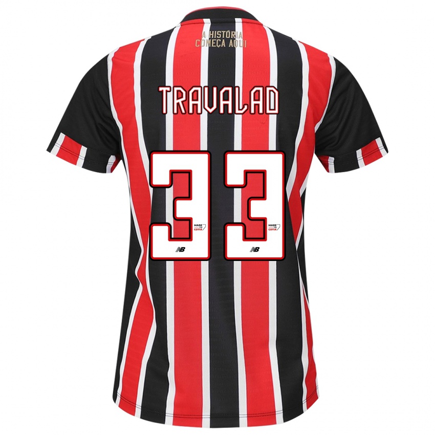 Niño Camiseta Rafa Travalão #33 Negro Rojo Blanco 2ª Equipación 2024/25 La Camisa México