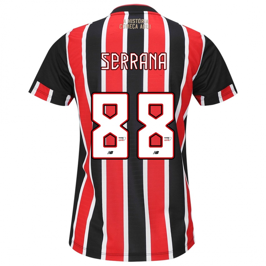 Niño Camiseta Serrana #88 Negro Rojo Blanco 2ª Equipación 2024/25 La Camisa México