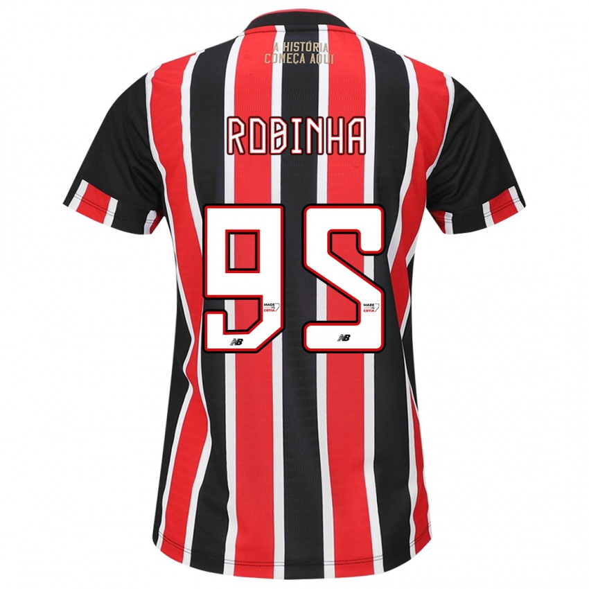 Niño Camiseta Robinha #95 Negro Rojo Blanco 2ª Equipación 2024/25 La Camisa México