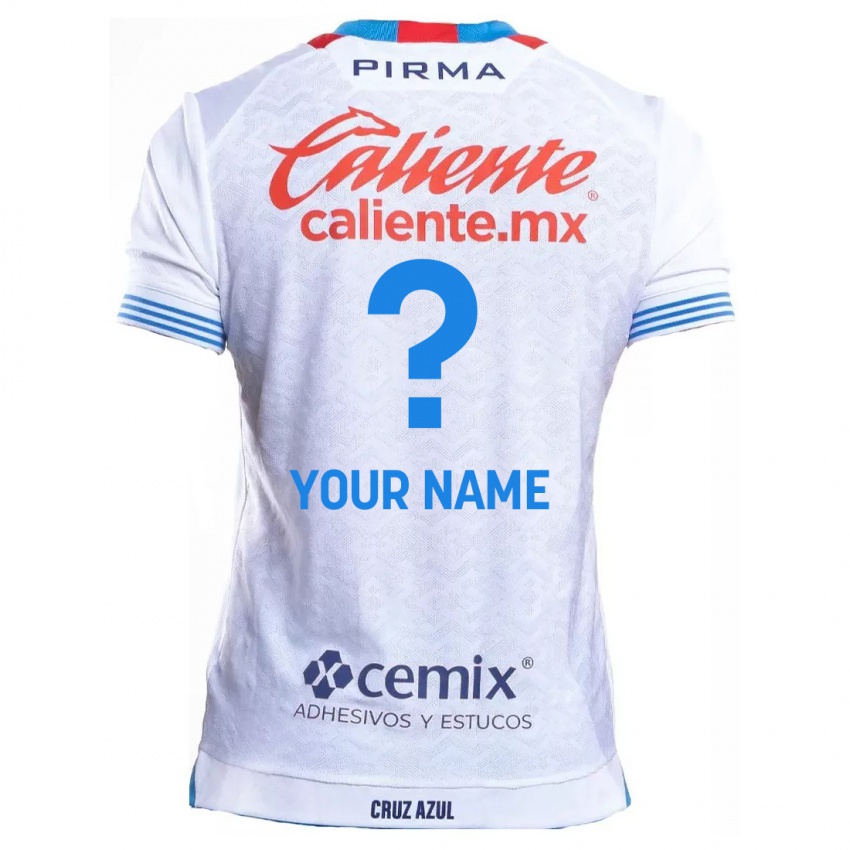 Niño Camiseta Su Nombre #0 Blanco Azul 2ª Equipación 2024/25 La Camisa México