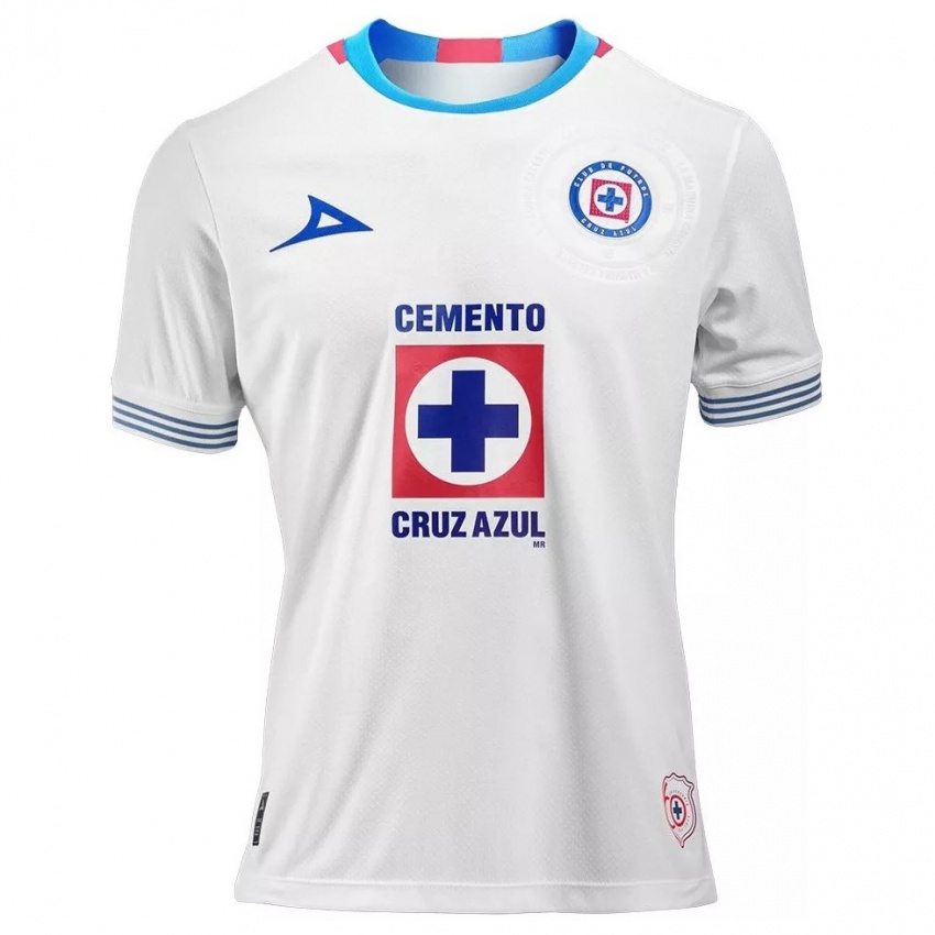 Niño Camiseta Ian Castañeda #216 Blanco Azul 2ª Equipación 2024/25 La Camisa México