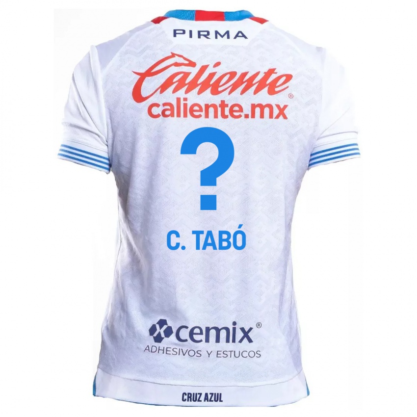 Niño Camiseta Christian Tabó #0 Blanco Azul 2ª Equipación 2024/25 La Camisa México