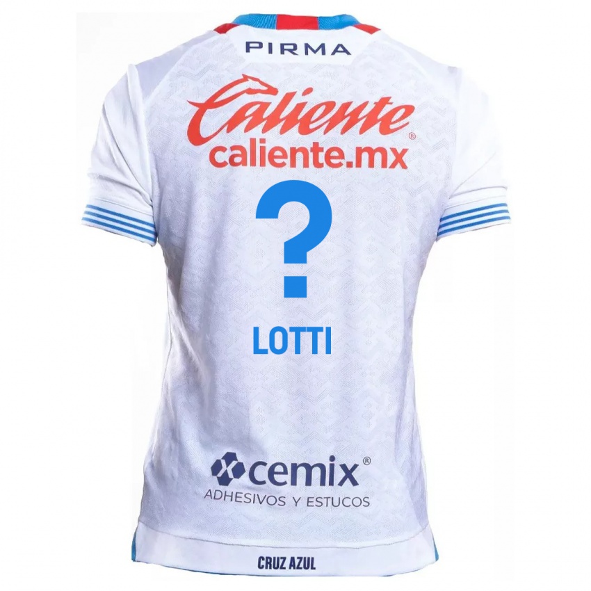 Niño Camiseta Augusto Lotti #0 Blanco Azul 2ª Equipación 2024/25 La Camisa México