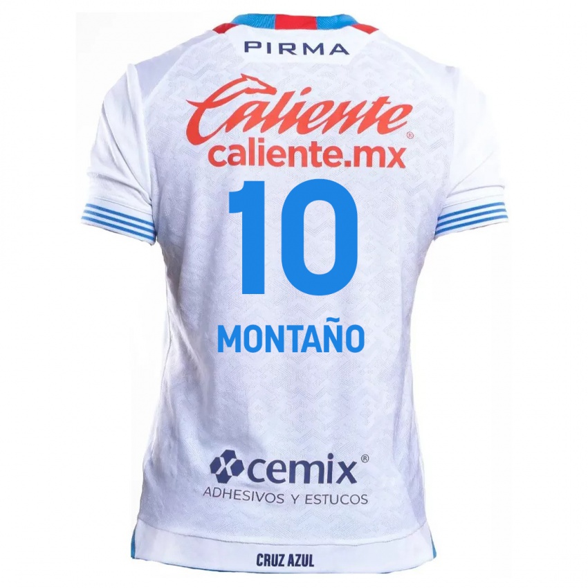 Niño Camiseta Andrés Montaño #10 Blanco Azul 2ª Equipación 2024/25 La Camisa México