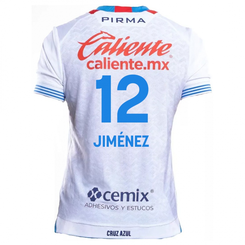 Niño Camiseta Luis Jiménez #12 Blanco Azul 2ª Equipación 2024/25 La Camisa México