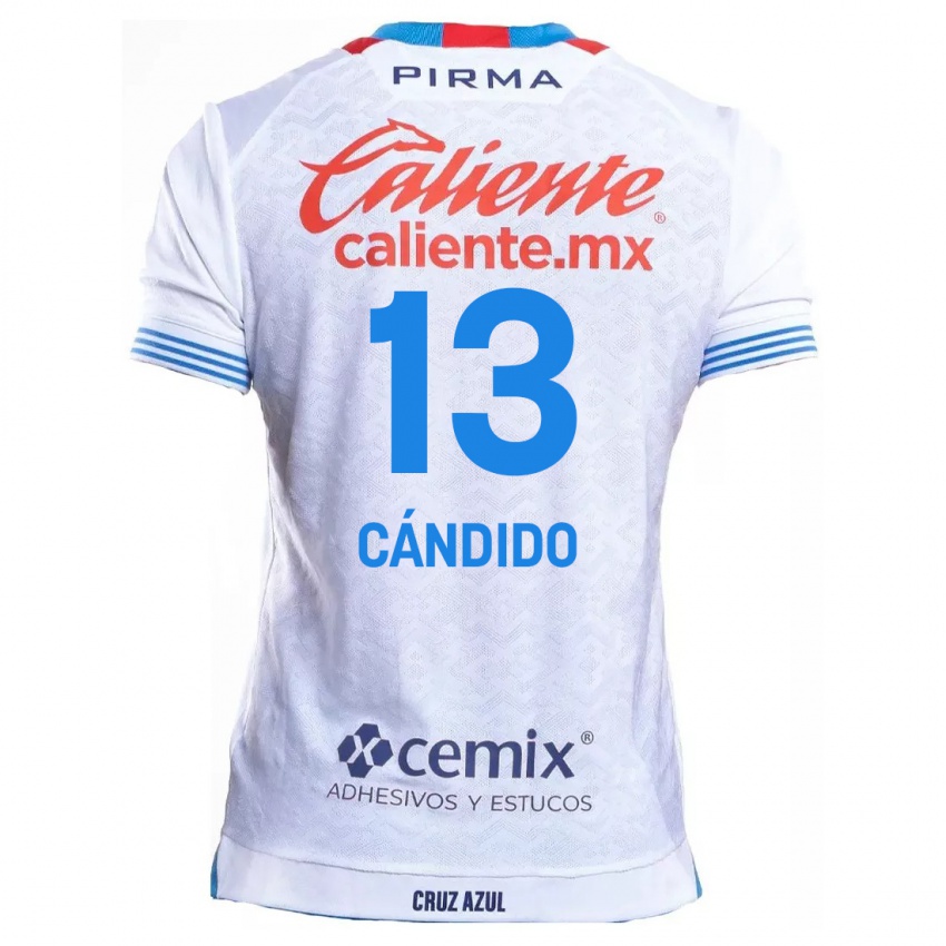 Niño Camiseta Camilo Cándido #13 Blanco Azul 2ª Equipación 2024/25 La Camisa México