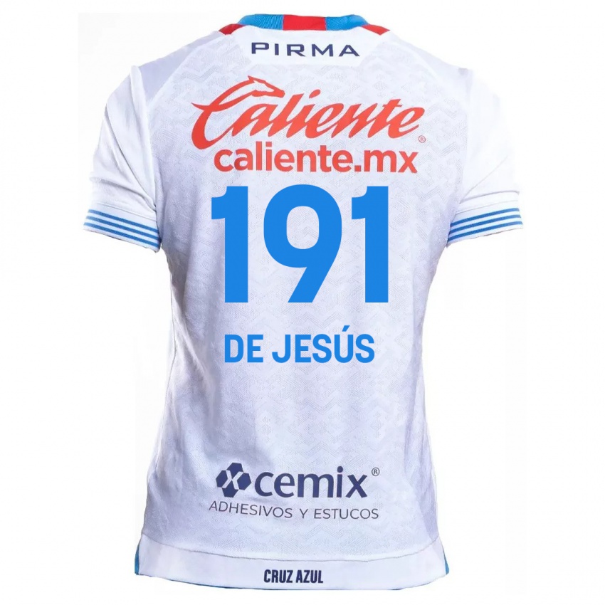 Niño Camiseta Luis De Jesús #191 Blanco Azul 2ª Equipación 2024/25 La Camisa México