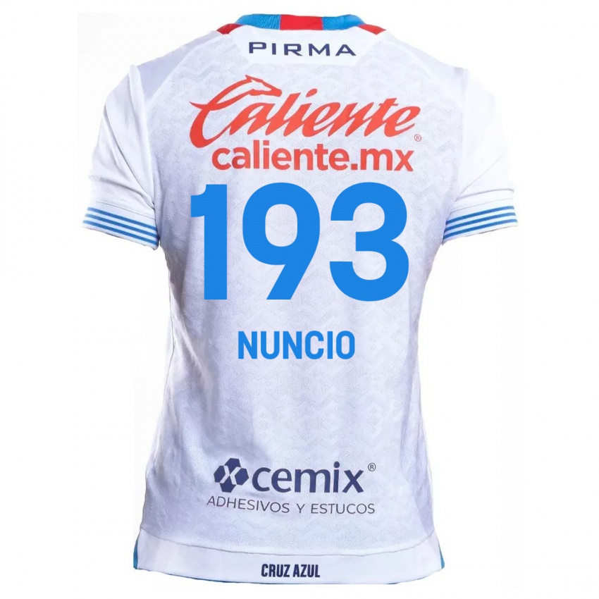 Niño Camiseta Jorge Nuncio #193 Blanco Azul 2ª Equipación 2024/25 La Camisa México