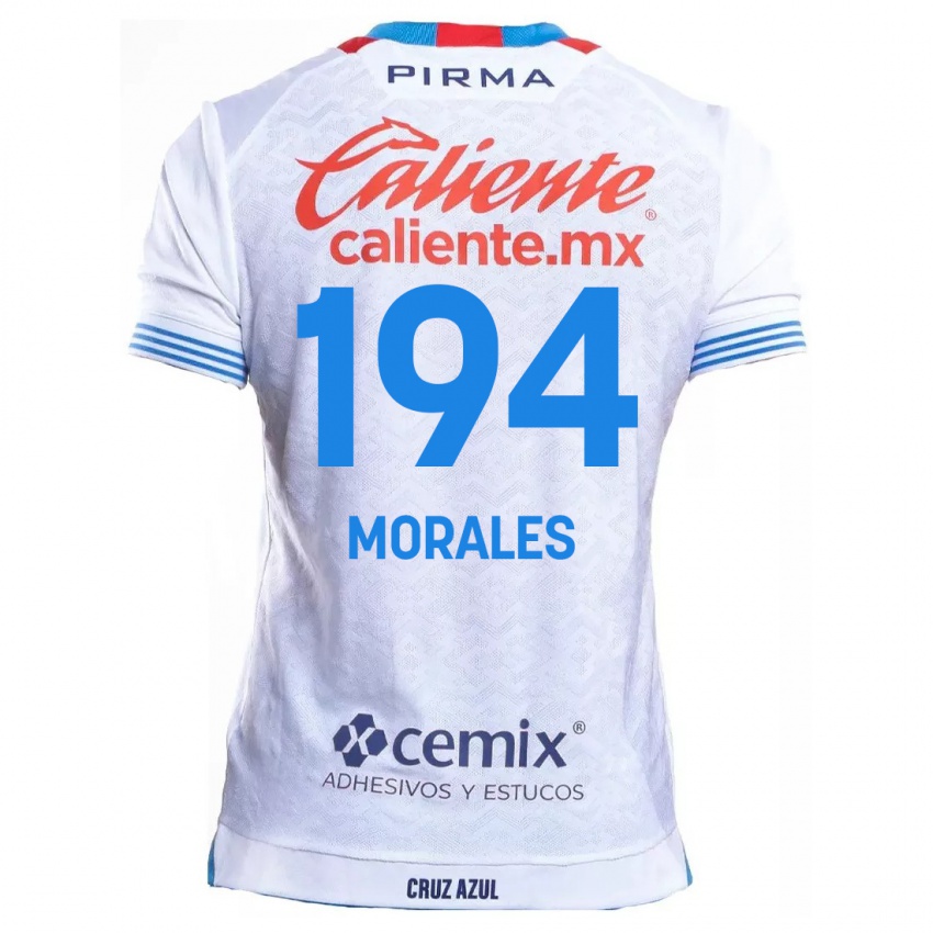 Niño Camiseta Amaury Morales #194 Blanco Azul 2ª Equipación 2024/25 La Camisa México