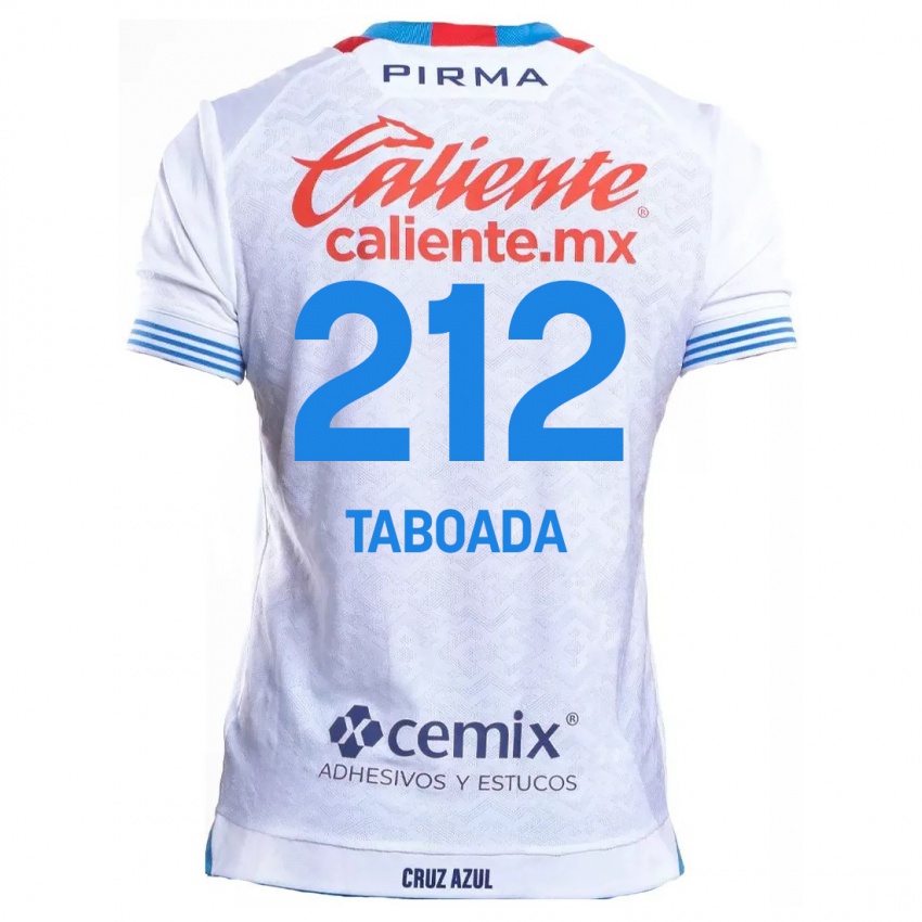 Niño Camiseta Víctor Taboada #212 Blanco Azul 2ª Equipación 2024/25 La Camisa México