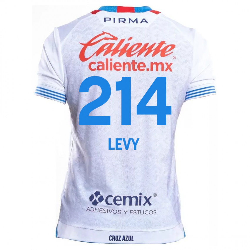 Niño Camiseta Mateo Levy #214 Blanco Azul 2ª Equipación 2024/25 La Camisa México