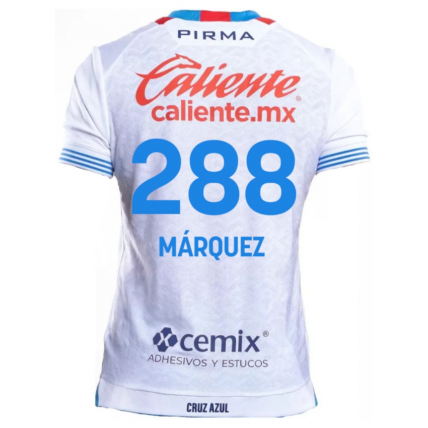 Niño Camiseta Víctor Márquez #288 Blanco Azul 2ª Equipación 2024/25 La Camisa México