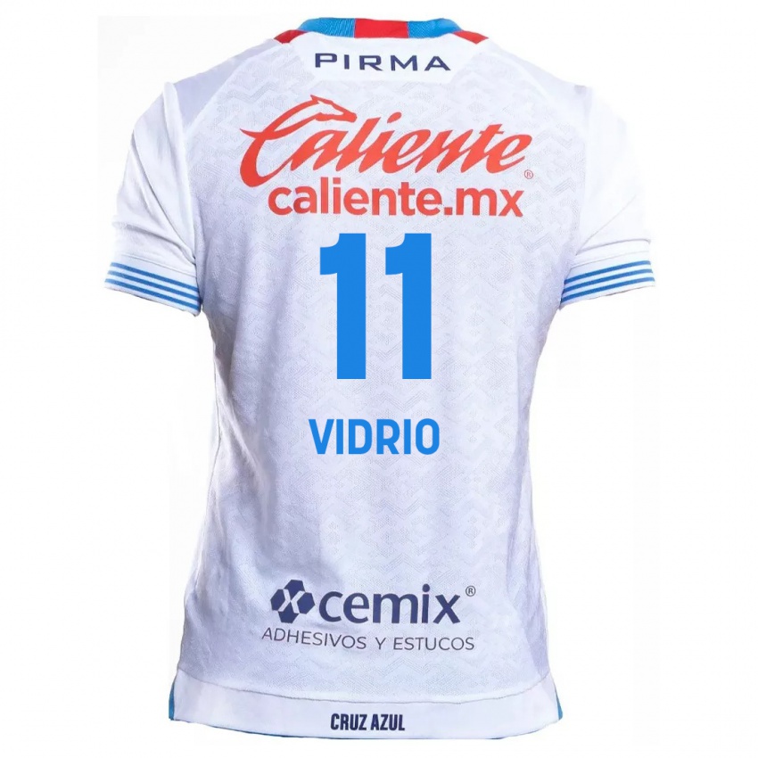 Niño Camiseta Nailea Vidrio #11 Blanco Azul 2ª Equipación 2024/25 La Camisa México