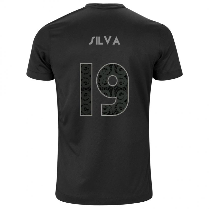 Niño Camiseta Gustavo Silva #19 Negro 2ª Equipación 2024/25 La Camisa México