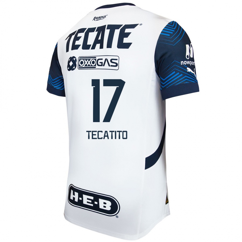 Niño Camiseta Tecatito #17 Blanco Azul 2ª Equipación 2024/25 La Camisa México