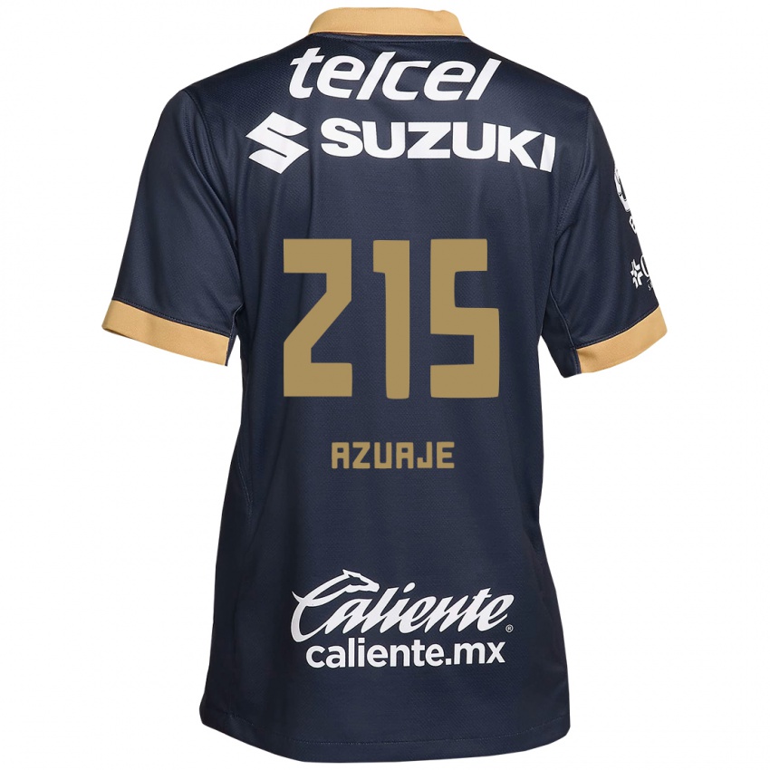 Niño Camiseta Ángel Azuaje #215 Obsidiana Dorada Blanca 2ª Equipación 2024/25 La Camisa México