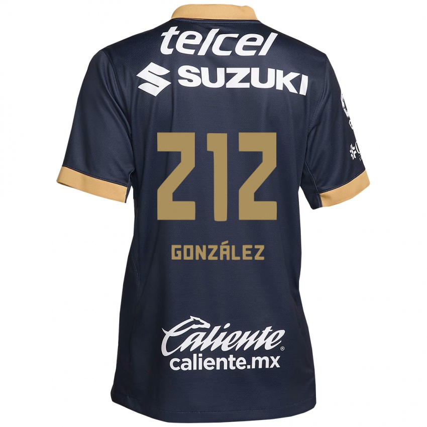 Niño Camiseta José González #212 Obsidiana Dorada Blanca 2ª Equipación 2024/25 La Camisa México