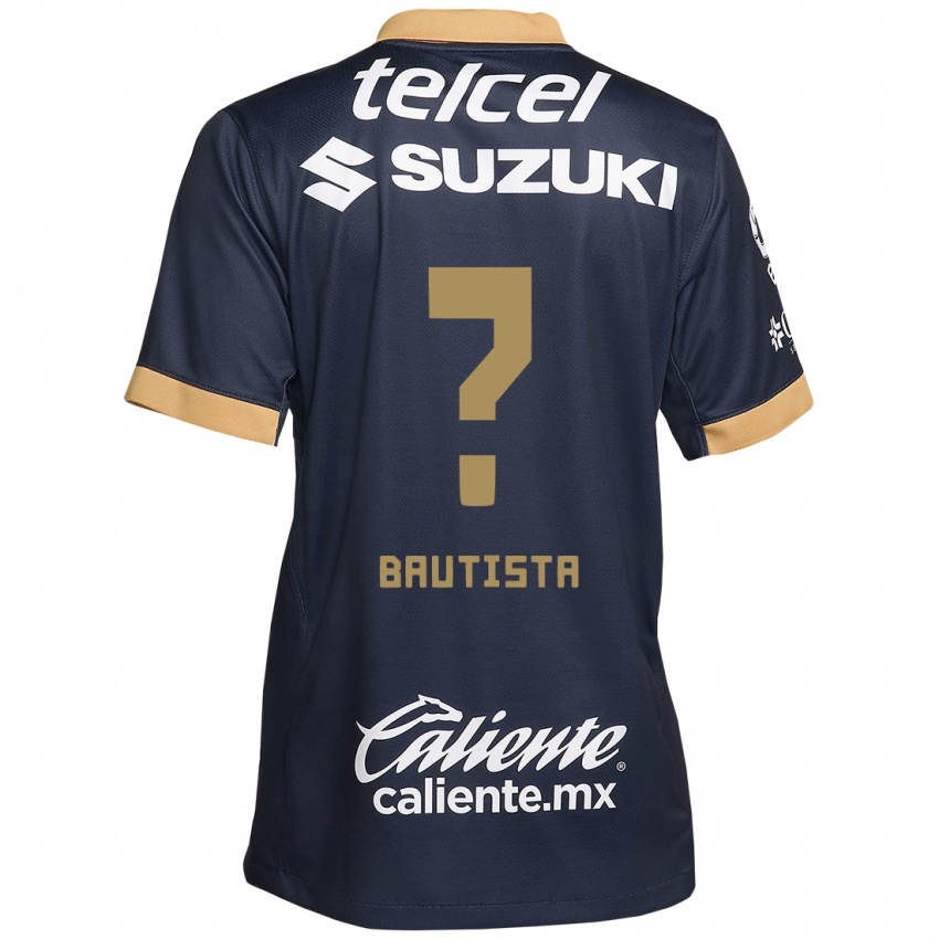 Niño Camiseta Randy Bautista #0 Obsidiana Dorada Blanca 2ª Equipación 2024/25 La Camisa México