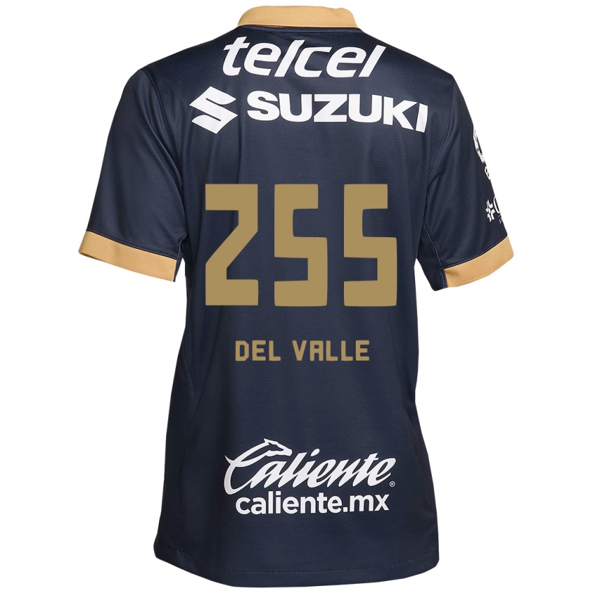 Niño Camiseta Yonathan Del Valle #255 Obsidiana Dorada Blanca 2ª Equipación 2024/25 La Camisa México