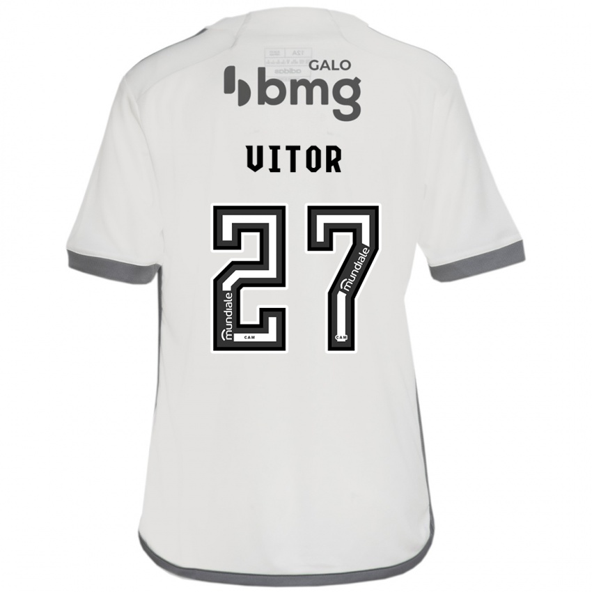 Niño Camiseta Paulo Vitor #27 Blanquecino 2ª Equipación 2024/25 La Camisa México