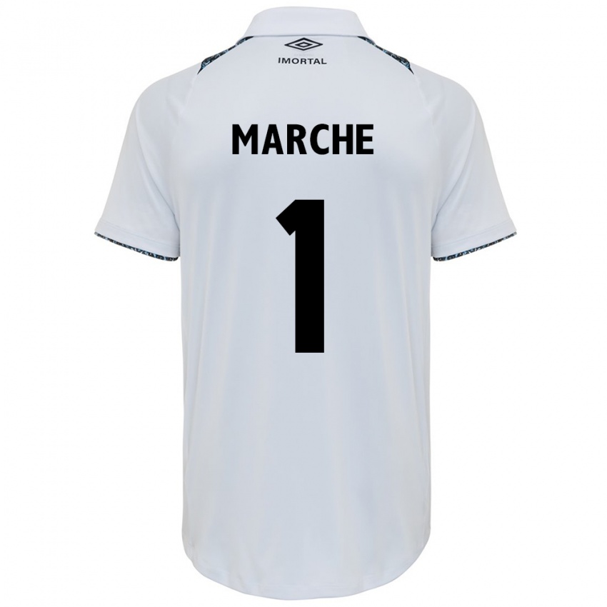 Niño Camiseta Agustin Marchesin #1 Blanco Azul 2ª Equipación 2024/25 La Camisa México