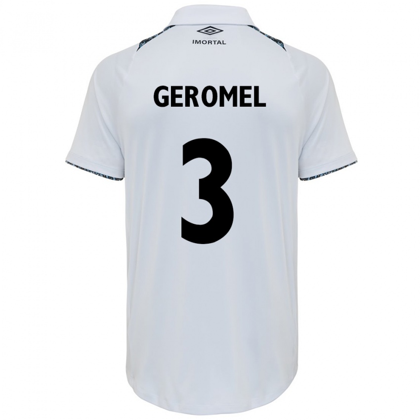 Niño Camiseta Pedro Geromel #3 Blanco Azul 2ª Equipación 2024/25 La Camisa México