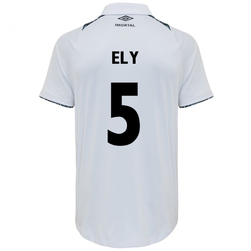 Niño Camiseta Rodrigo Ely #5 Blanco Azul 2ª Equipación 2024/25 La Camisa México