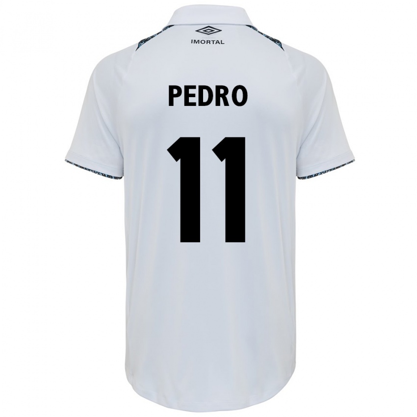 Niño Camiseta João Pedro #11 Blanco Azul 2ª Equipación 2024/25 La Camisa México