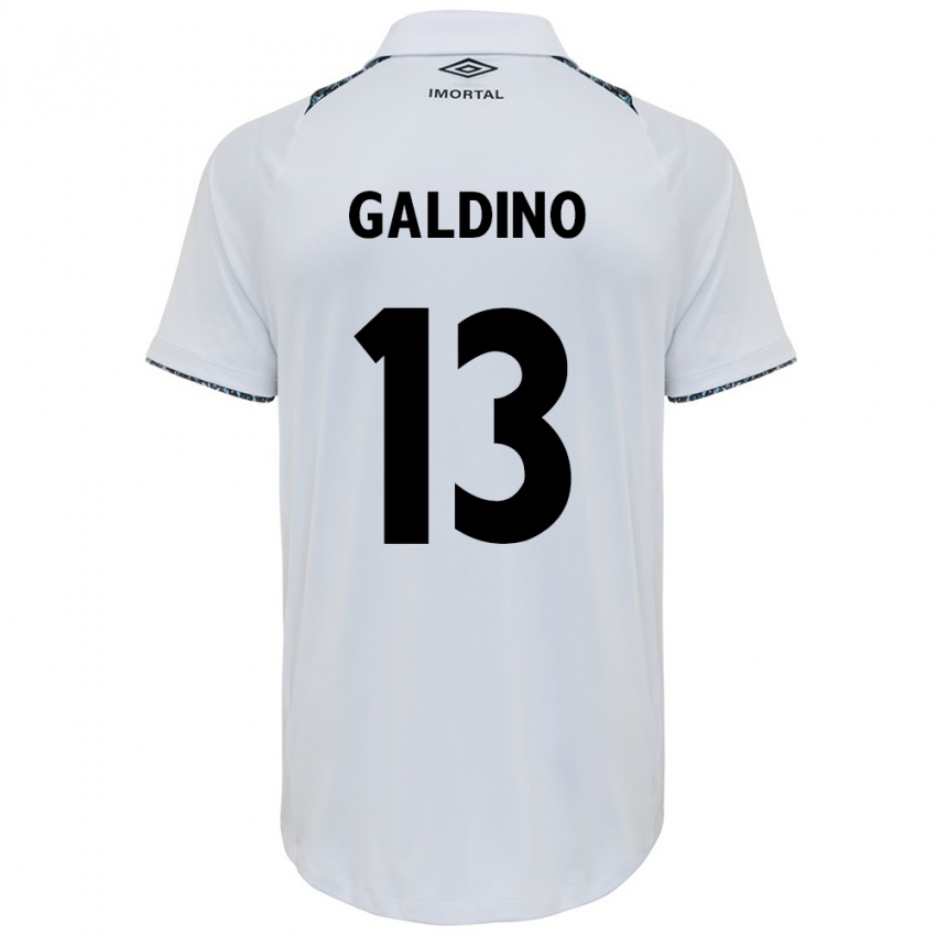 Niño Camiseta Everton Galdino #13 Blanco Azul 2ª Equipación 2024/25 La Camisa México