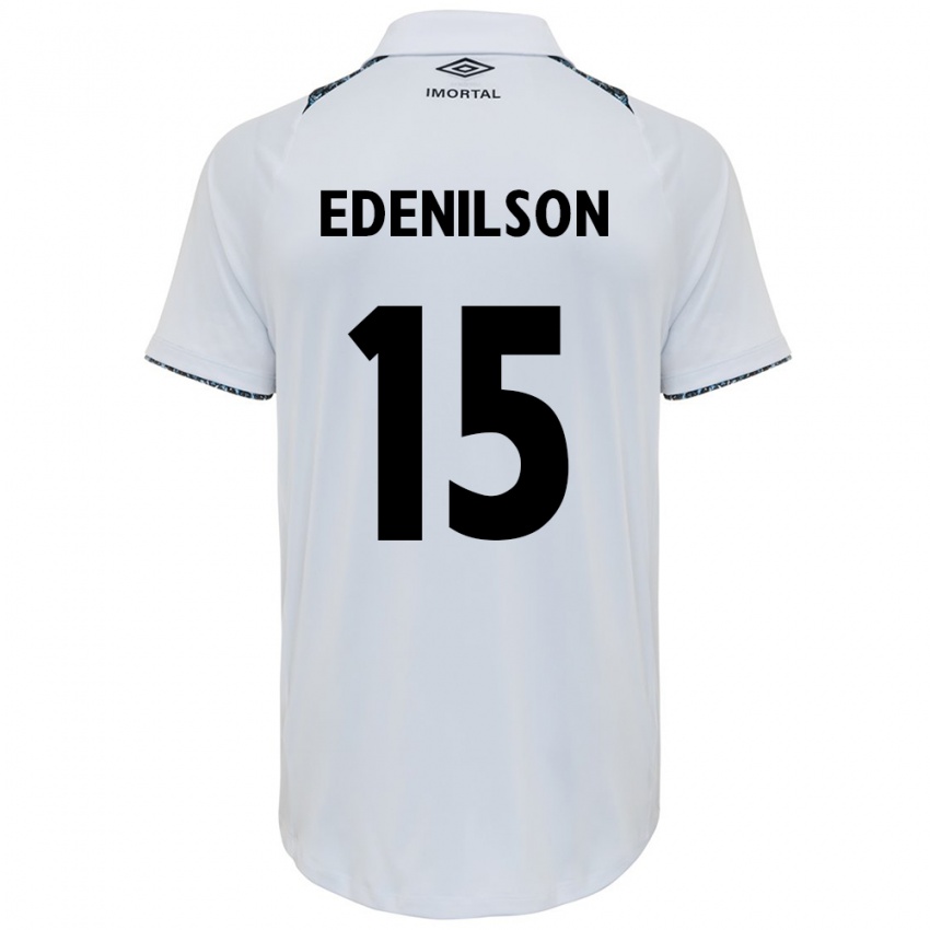 Niño Camiseta Edenilson #15 Blanco Azul 2ª Equipación 2024/25 La Camisa México